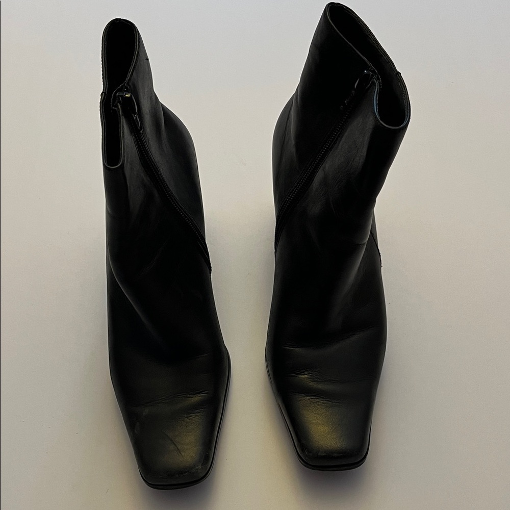 White Mountain Sleek Black Ankle Booties